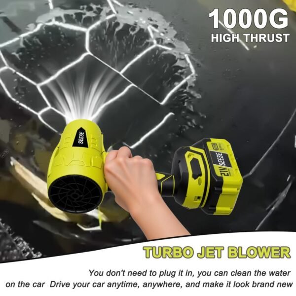[Dealsforyoudays] Turbo Jet Blower,Leaf Blower, Violent Turbo Fan, Brushless Pure Copper Motor,Car Drying After Wash, Handheld Snow Blower,Cordless Turbo Power Air Duster,Home Improve,Garden Mainte - Image 5