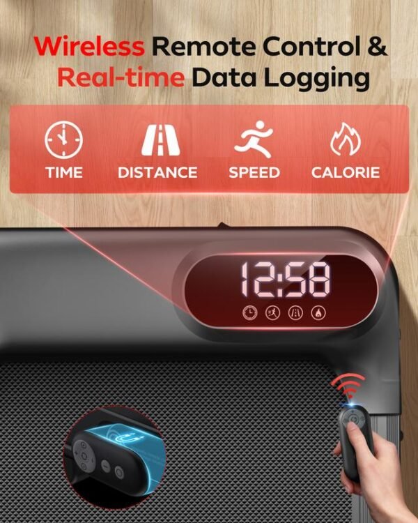 UMAY 2.5HP Home Treadmill – Triple Cushioning, Incline Walking Pad with App & Remote Control - Image 7