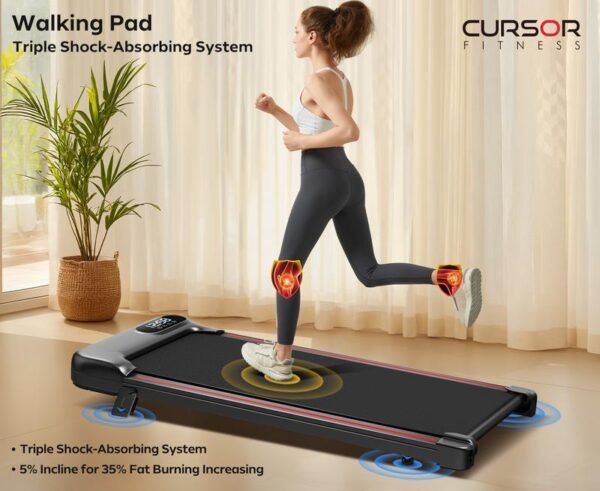UMAY 2.5HP Home Treadmill – Triple Cushioning, Incline Walking Pad with App & Remote Control - Image 5