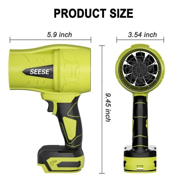 [Dealsforyoudays] Turbo Jet Blower,Leaf Blower, Violent Turbo Fan, Brushless Pure Copper Motor,Car Drying After Wash, Handheld Snow Blower,Cordless Turbo Power Air Duster,Home Improve,Garden Mainte - Image 2