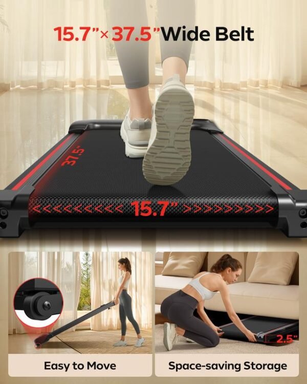 UMAY 2.5HP Home Treadmill – Triple Cushioning, Incline Walking Pad with App & Remote Control - Image 2